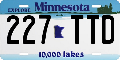 MN license plate 227TTD