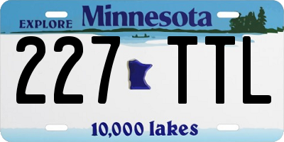 MN license plate 227TTL