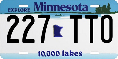 MN license plate 227TTO