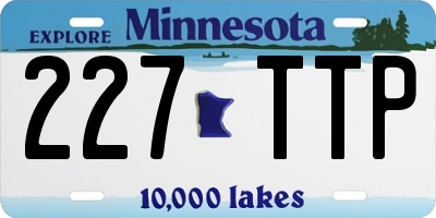 MN license plate 227TTP
