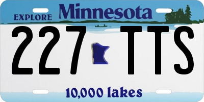 MN license plate 227TTS