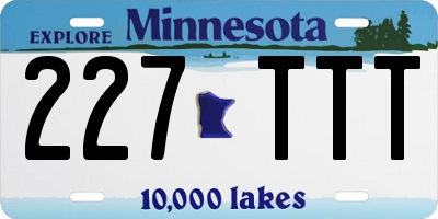 MN license plate 227TTT