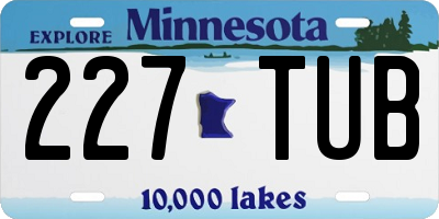 MN license plate 227TUB