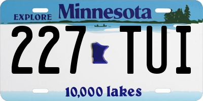 MN license plate 227TUI