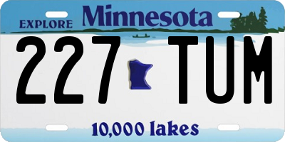 MN license plate 227TUM