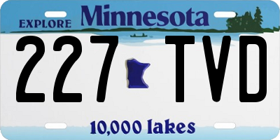 MN license plate 227TVD