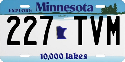 MN license plate 227TVM