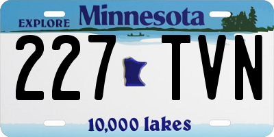 MN license plate 227TVN