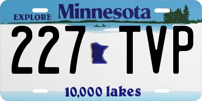 MN license plate 227TVP