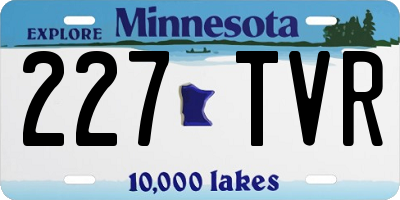 MN license plate 227TVR