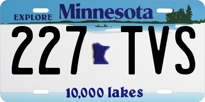 MN license plate 227TVS