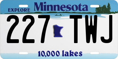MN license plate 227TWJ