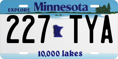 MN license plate 227TYA