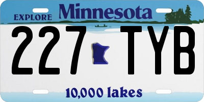 MN license plate 227TYB