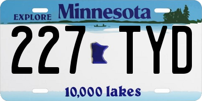 MN license plate 227TYD