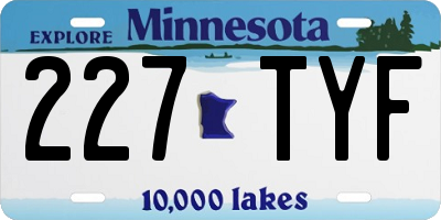 MN license plate 227TYF