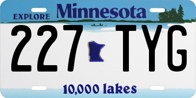MN license plate 227TYG