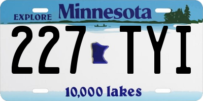 MN license plate 227TYI
