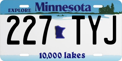 MN license plate 227TYJ