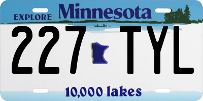 MN license plate 227TYL