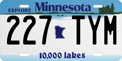 MN license plate 227TYM