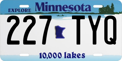 MN license plate 227TYQ