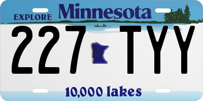 MN license plate 227TYY