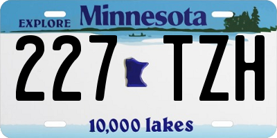 MN license plate 227TZH