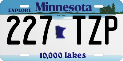 MN license plate 227TZP