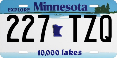 MN license plate 227TZQ