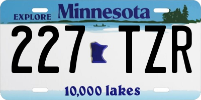MN license plate 227TZR