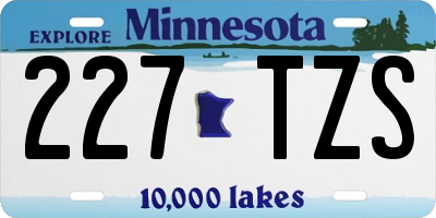 MN license plate 227TZS