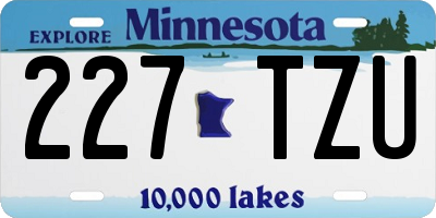 MN license plate 227TZU