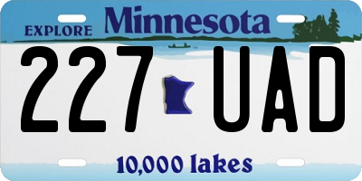 MN license plate 227UAD