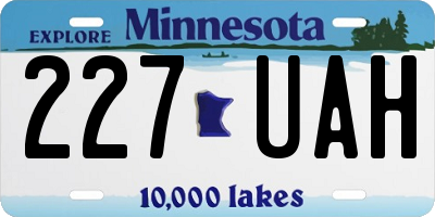 MN license plate 227UAH