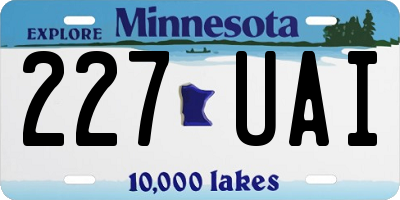 MN license plate 227UAI