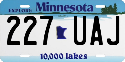 MN license plate 227UAJ