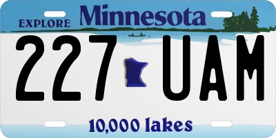 MN license plate 227UAM