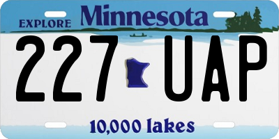 MN license plate 227UAP