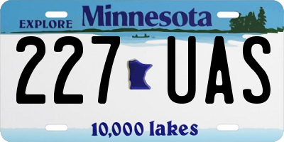 MN license plate 227UAS