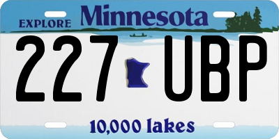 MN license plate 227UBP