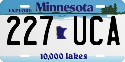 MN license plate 227UCA