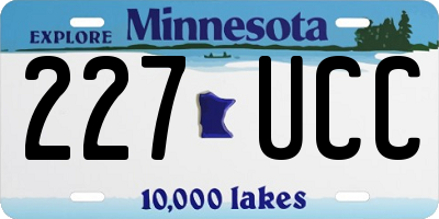 MN license plate 227UCC