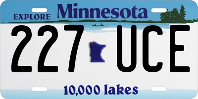 MN license plate 227UCE