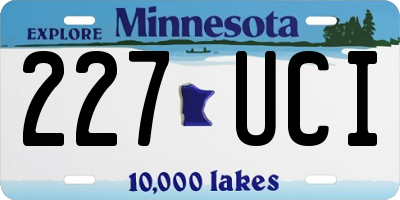 MN license plate 227UCI