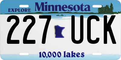 MN license plate 227UCK