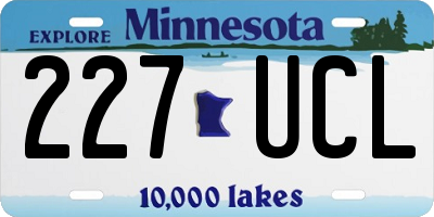 MN license plate 227UCL