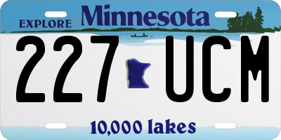 MN license plate 227UCM