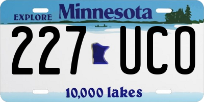 MN license plate 227UCO