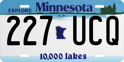 MN license plate 227UCQ